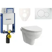 Laufen Geberit Wand-WC Set für Einmauerung + Pro Nordic WC SIKOGE2H1