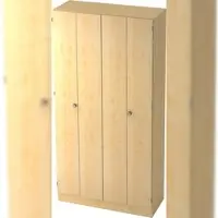 Bümö office Aktenschrank mit Falttüren, Büroschrank 100cm breit in Ahorn - Ordnerschrank 5OH groß, Falttürenschrank für Akten, Ordner & Co. - Büro