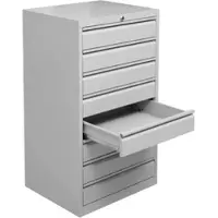Proregal Schubladenschrank Swan | 8 Schubladen | DIN A3 | HxBxT 98x53x43cm | Grau