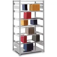 Proregal Pendelhefter-Regal doppelseitig Stecksystem T-Profil | HxBxT 300x100x80cm | 9 Ebenen | Fachlast 40kg | Pendelsystem Zippel | Verzinkt