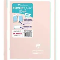 Clairefontaine 5x Koverbook Blush Heft geheftet A5 48 Blatt liniert, Einband aus PP Rosa/Hellgrün - Puderrosa/Minze 961778C