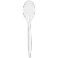 Daybays 200 Stk. Plastiklöffel Mehrweg 18 cm Plastik Transparent Spülmaschinenbeständig