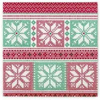 Sovie HORECA Serviette Chriss in Rot-Grün aus Linclass Airlaid 40 x 40 cm, 50 Stück - Weihnachten