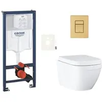 GROHE Euro Ceramic Wand-WC Set für Vorwandmontage SIKOGRSEUSCGN0
