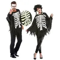Buttinette Skelett-Poncho "Glow in the Dark", unisex