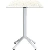 Restootab - Klappbarer Outdoor Stehtisch Nemo weiß 60x60cm Dekor Terrazzo cassata