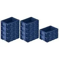Proregal 10x VDA KLT Kleinladungsträger mit Verbundboden | HxBxT 14,7x30x40cm | 10 Liter | KLT, Transportbox, Transportbehälter