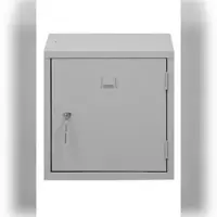 Proregal Würfelschrank Monkey | HxBxT 38x38x38 cm | Zylinderschloss | Grau
