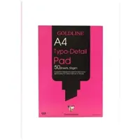 Clairefontaine 5x Goldline Typo-Detail Pad, Block geleimt, 50 Blatt A4 53g - GPD1A4Z