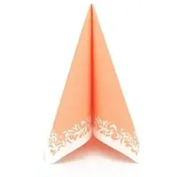 APARTina Airlaid Serviette Romantique in Apricot, 40 x 40 cm, 50 Stück -