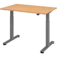 Bümö Schreibtisch elektrisch XMST - Nachbildung: Buche, Größe: 120 x 80 cm, Gestell: Graphit