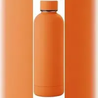 WOLFCUT Trinkflasche 0,5 L orange | Wasserflasche | Thermoflasche | isoliert für Warm & Kaltgetränke | 24h kalt & 12h heiß | doppelwandig | Edelstahl lackiert