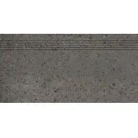 Rako Piazzetta Treppenfliese schwarz 30x60 cm matt DCPSE789.1