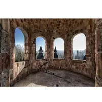 Papermoon Fototapete "Verlassenes Schloss", bunt, B:2m L:1,49m, Vlies, Tapeten, Fototapete