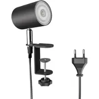 Ledscom.de Klemmleuchte WAIKA, Schalter, schwarz matt, inkl. LED GU10 Lampe, 3-Stufen Dimmen: max. 374lm warmweiß