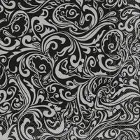 Mank Serviette aus Tissue - Lias in Schwarz-Silber, 40 x 40 cm, 100 Stück - Ornamente
