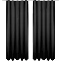 Bestgoodies Dekoschal Ellen Universalband Blickdicht 2er Pack 140 cm x 145 cm Schwarz