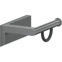 Normbau Papierrollenhalter Serie Cavere aus Aluminium, Anthrazit-Metallic, 130 x 92 mm - 7520210095