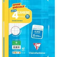 Clairefontaine 16x Set 4 Hefte 17x22 48Bl 90g frz. Lin- Sortiert 646741C