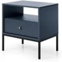 Möbel Kraft Nachtkommode ¦ blau ¦ Maße (cm): B: 53,6 H: 56,2