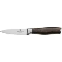 Chef Cuisine Schäl-Messer, Pakka Braun, Rostfreier Klingenstahl, Geschmiedet, Handgeschliffen & poliert, Fugenlose Verbindung, Ergonomischer Griff