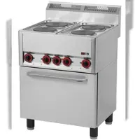 A&S polarny Gastro Elektroherd 4 Platten mit Backofen 11.13kW E-Herd Backofen Herd Umluft
