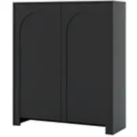 Möbel Kraft Highboard Arsoli , schwarz , Maße (cm): B: 100 H: 117 T: 35.0