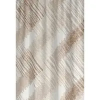 KS Handel 24 Textil Duschvorhang Paint Weiss Beige Braun 180x180 cm, inkl. Duschvorhangringe inkl. Beschwerung