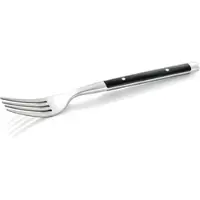 Playflip 24x Menügabel Bistro Trend, 20 cm, Edelstahl 18/10 mit Kunststoffgriff schwarz, Gabel