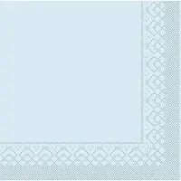 Mank Serviette Tissue in Hellblau, 33 x 33 cm, 1/4 Falz, 100 Stück