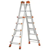 Gierre Peppina AL040DS - 2x10 Trittstufen, 5,70 m - Teleskopleiter aus Aluminium