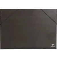 Clairefontaine Zeichenmappe 44800C Kraft, schwarz, A3, Karton, Gummizug