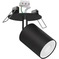 Ledscom.de Deckeneinbauleuchte WAIKA, schwarz matt, inkl. GU10 LED (warmweiß, 7,6W, je 1103lm, 33°)