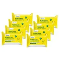 Dr. Schumacher GmbH PURECLEAN LEMON WIPES Allzweckreinigungstücher 00-050Z-T080 , 1 Karton = 8 Packungen à 80 Tücher, Maße: 19 x 15,5 cm
