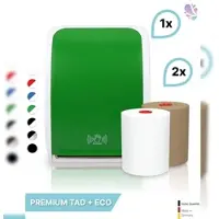 Blanc HYGIENIC SET: Handtuchrollenspender SENSOR, berührungslos, Blanc Cosmos + 1Rolle PREMIUM TAD +1Rolle ECO Natural -PRODUKTSET