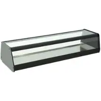 EURAST Neutrale präsentationsvitrine mit flachglas - 1455x400x250 mm - 13RPN144