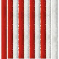 Arsvita Flauschvorhang 160x185 cm Unistreifen rot - weiß