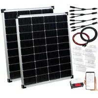 Revolt Solarstrom-Set: MPPT-Laderegler mit 2x 110-W-Solarmodul, bis 20 A, App