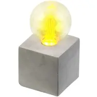 Lunartec Deko-Tischleuchte mit LED und Beton-Sockel, USB- oder Batteriebetrieb