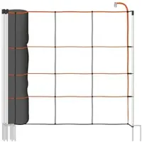 VOSS.farming 50m / 90cm TitanLight Net, Schafnetz, Elektrozaun-Netz, 14 Pfähle, 2 Spitzen