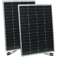 Revolt 2er-Set mobile monokristalline Solarmodule, 36 V, 150 W, MC4-komp.