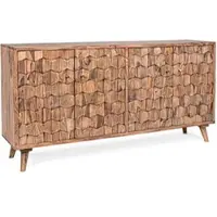 Bizzotto Sideboard Kant aus Sheeshamholz, modernes Design, 177 cm, natur, skandinavischer Stil