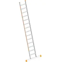 Layher Anlegeleiter Topic 1042, extrabreit, Länge 3,99m, Schwerlastleiter, aus Aluminium mit 15 Stufen