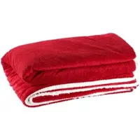 Autre Luxus-Tagesdecke, Noppenstrick-Design, Lammfell-Webpelz, 200 x 150 cm