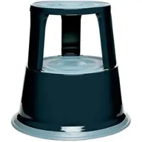 BRB-Lagertechnik BRB Rollhocker aus Stahlblech, 3 Lenkrollen, H√∂he 430 mm, Tragkraft 150 kg, schwarz