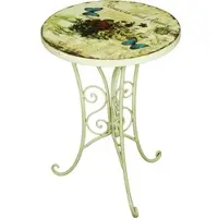 Garden Pleasure Beistelltisch-Set »FLORAL«, Ø: 38 cm, Eisen - bunt