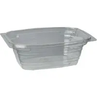 Papstar 12 X 50 Verpackungsbecher, PLA "pure" eckig 350 ml 5 cm x 12,5 cm x 15 cm transparent