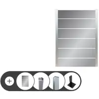 Meingartenversand.de Komplettset Glaszaunsystem – Sichtschutz Glas aus 8 mm ESG - Windschutz Glas, verschiedenen Höhen & Dekore - Zaunpaket inkl. Pfosten & Zubehör