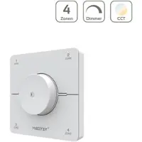 Longlife LED MiBoxer K0S 4-Zonen Wandfernbedienung Single Color + CCT Rotating Panel Weiß