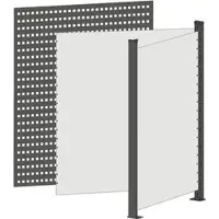 Schulte Lagertechnik Eckmodul für erweiterbares Thekensystem MULTIplus, 1 Modulrahmen, 1 Abschlussblende, Breite Aufsatz 780 mm, ohne Arbeitsplatte
